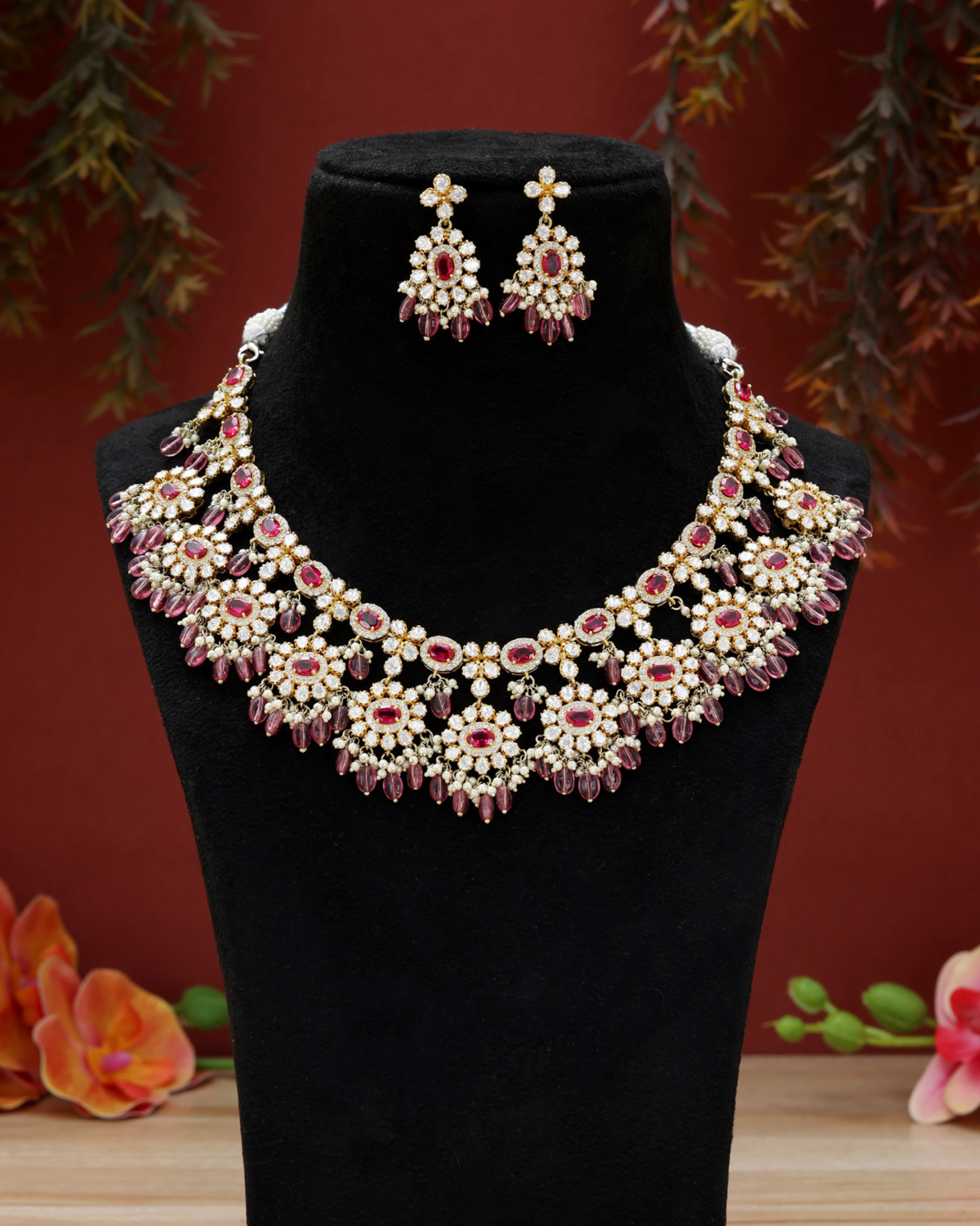 Pink Aura – Timeless Moissanite Bridal Choker
