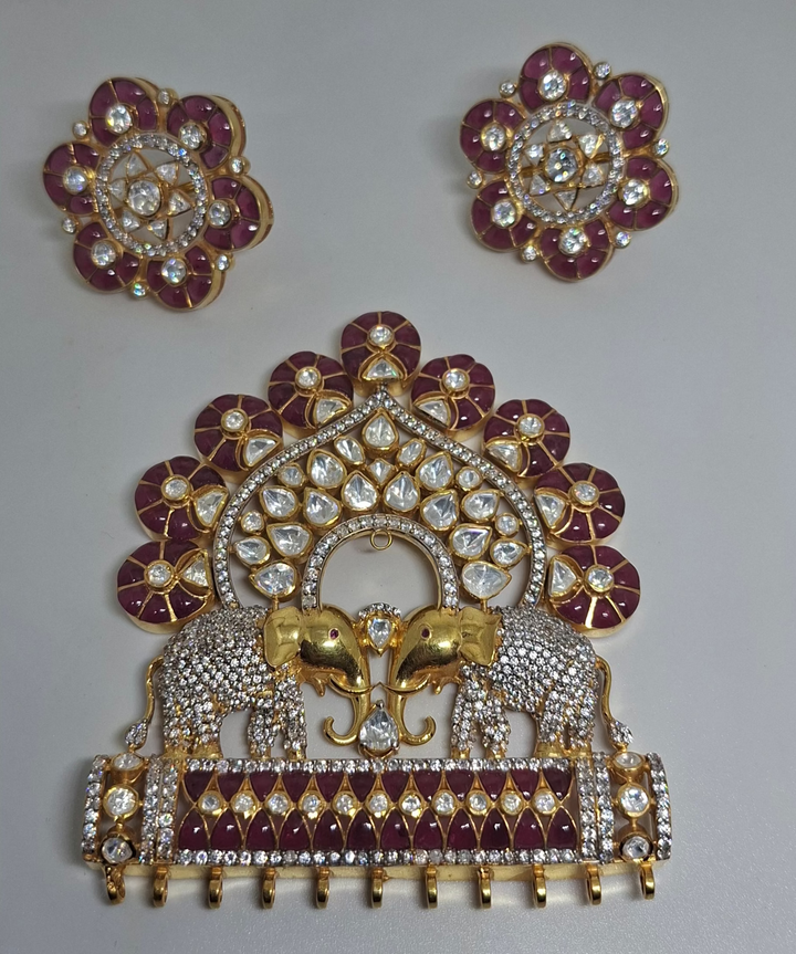 Gajraj Shringar – Temple Pearl Heritage long set