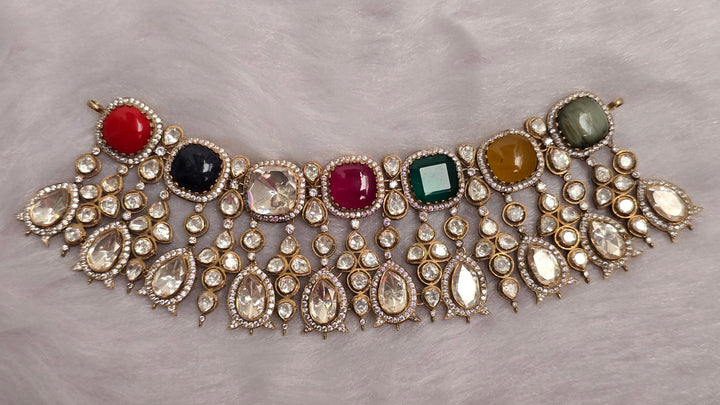 Ratna Rivaaz – Navratna Heritage Choker Set