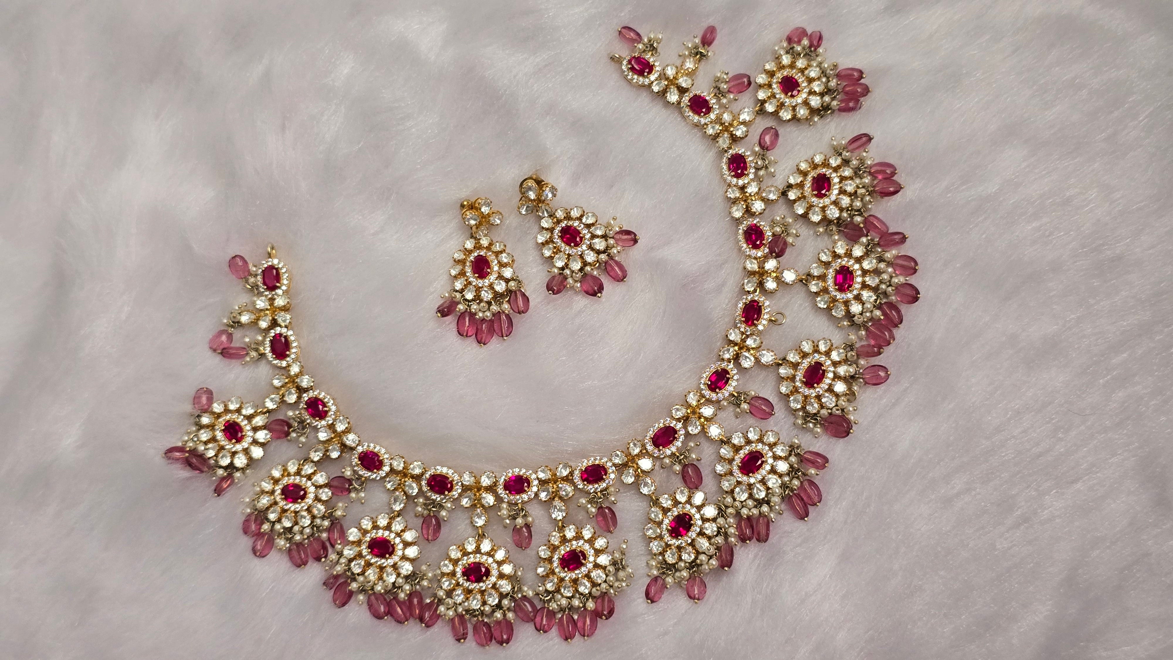 Pink Aura – Timeless Moissanite Bridal Choker