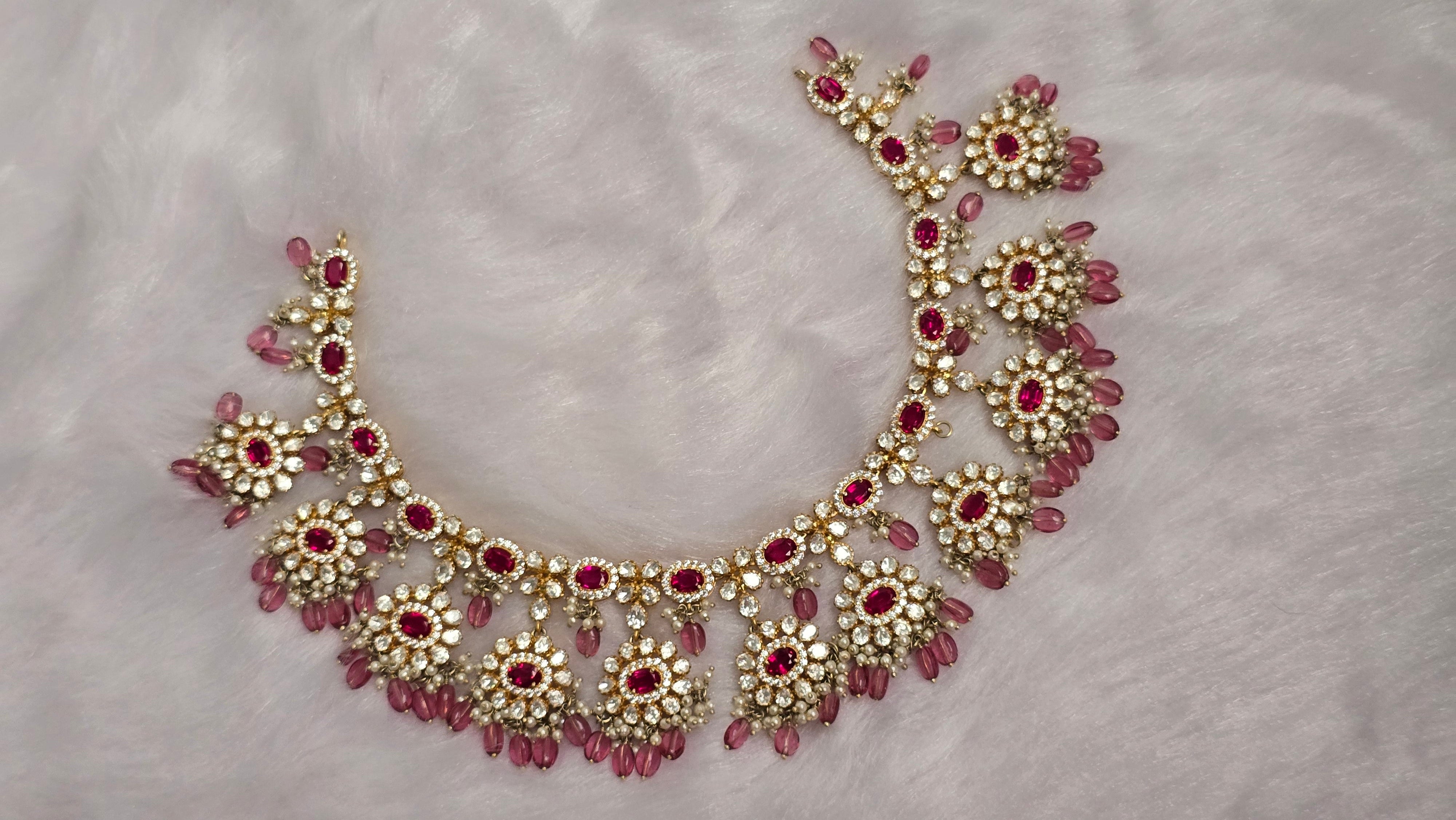 Pink Aura – Timeless Moissanite Bridal Choker