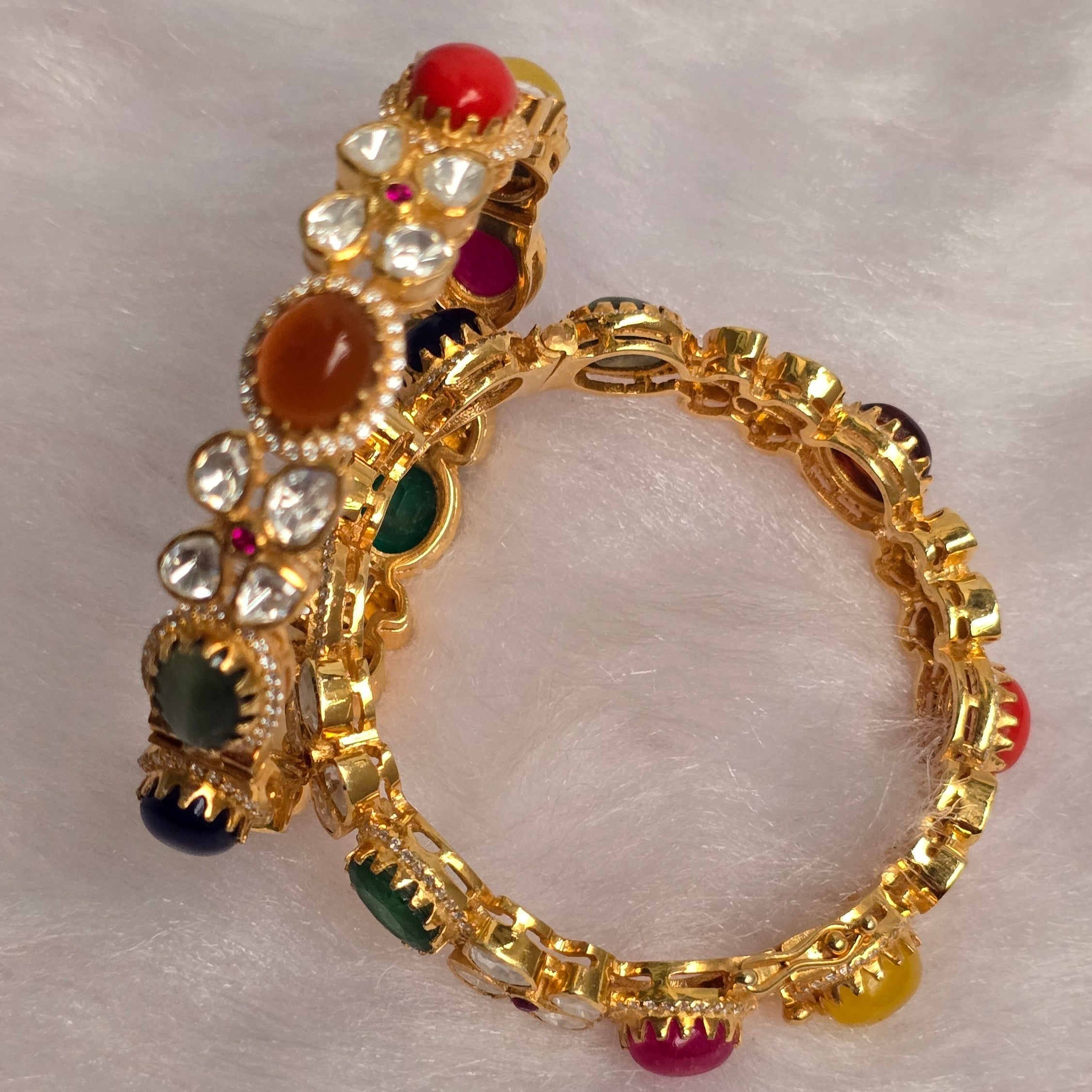Nine Jewels Charm Bangles
