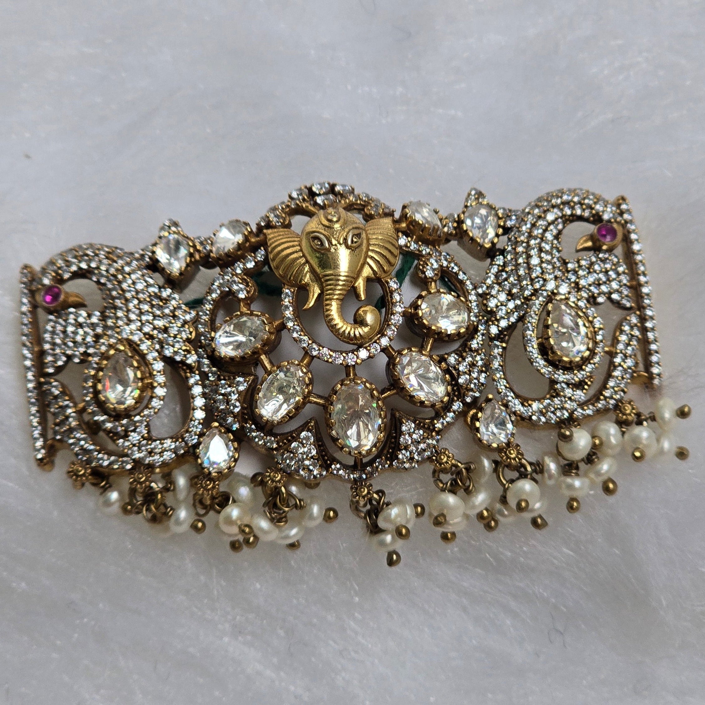 Gajmukh Shringar Close-Fit Patti Choker Set