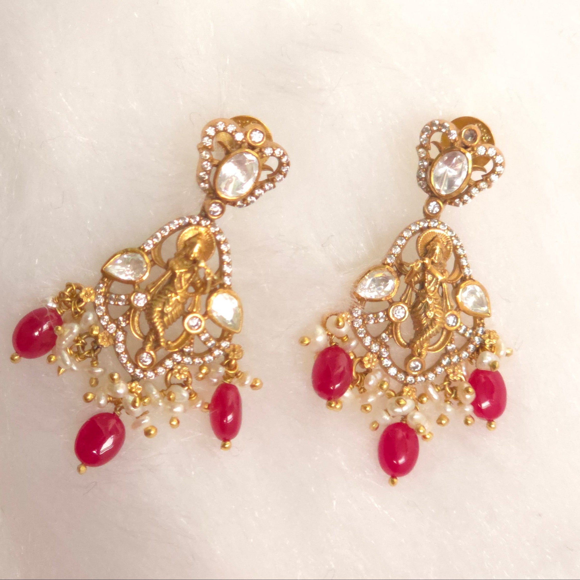 Murlidhar Ruby Pendant Set