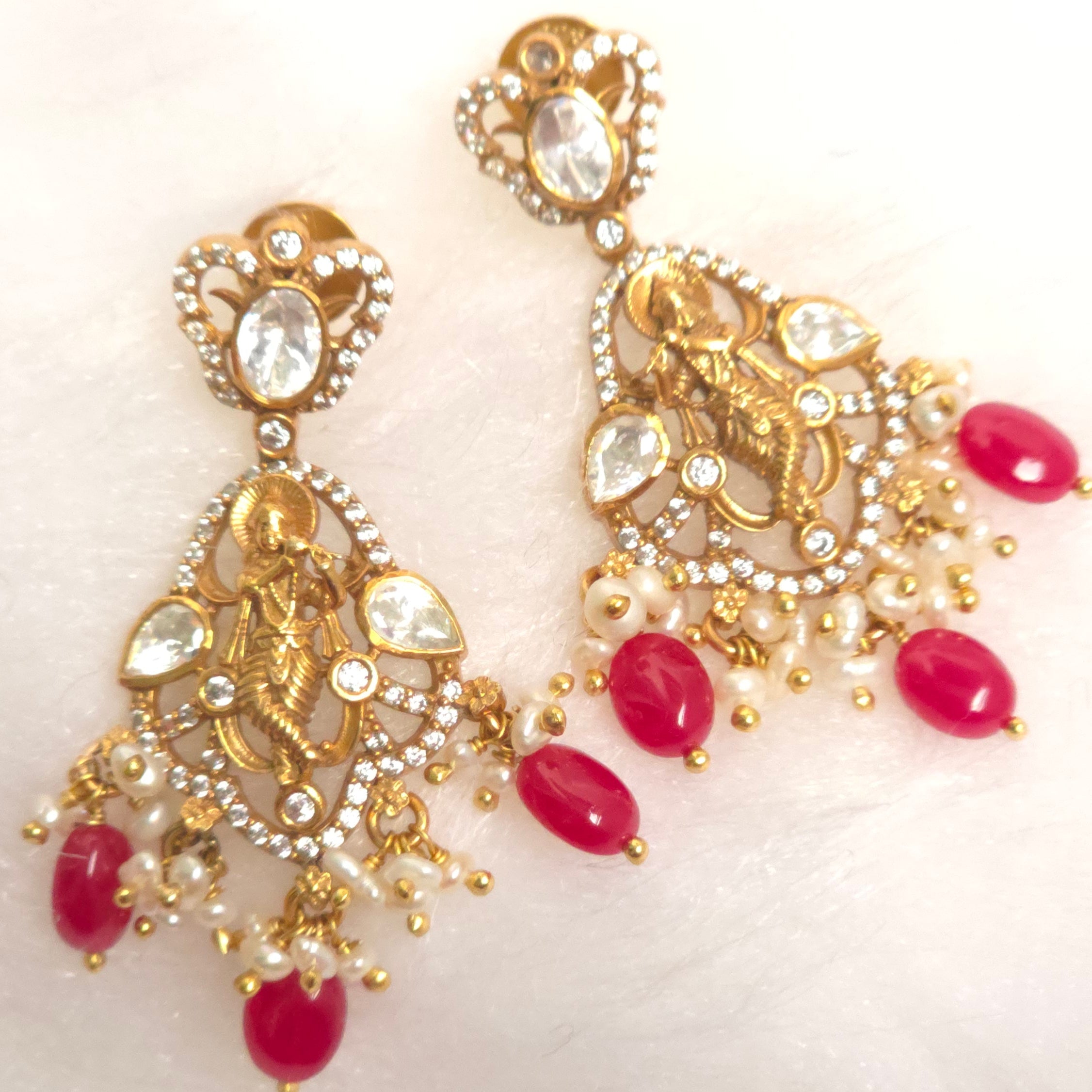 Murlidhar Ruby Pendant Set