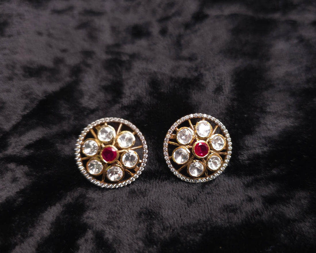 Emerald Petal Studs