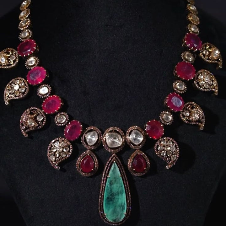 ✨ Rajsi Ruby Emerald Moissanite Set ✨