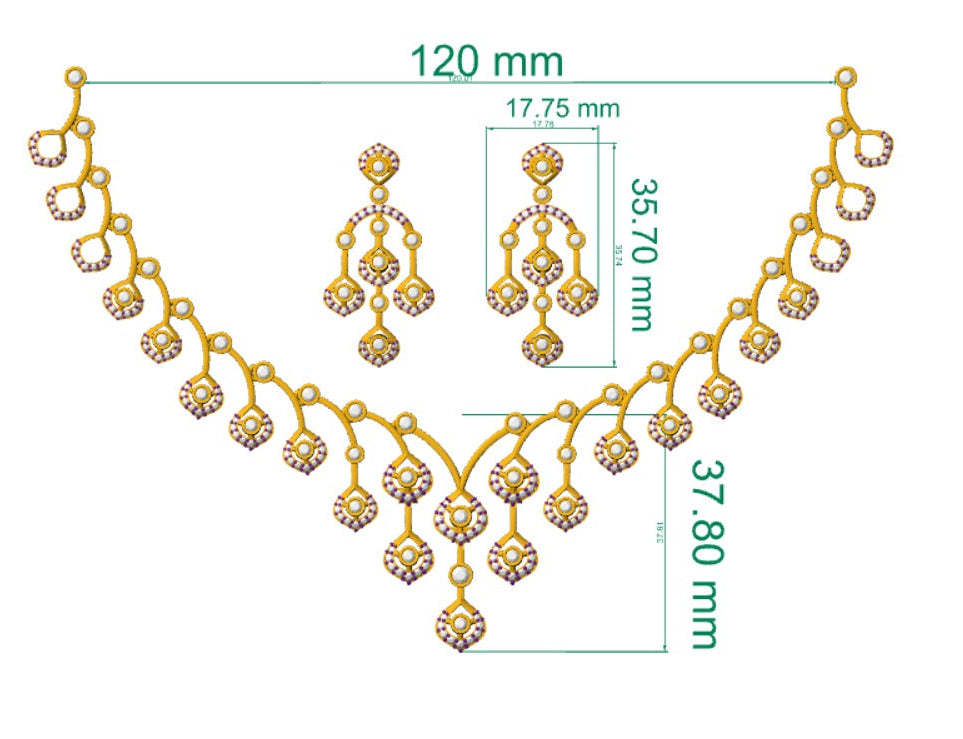 ✨ Dewdrop Vine Necklace Set ✨