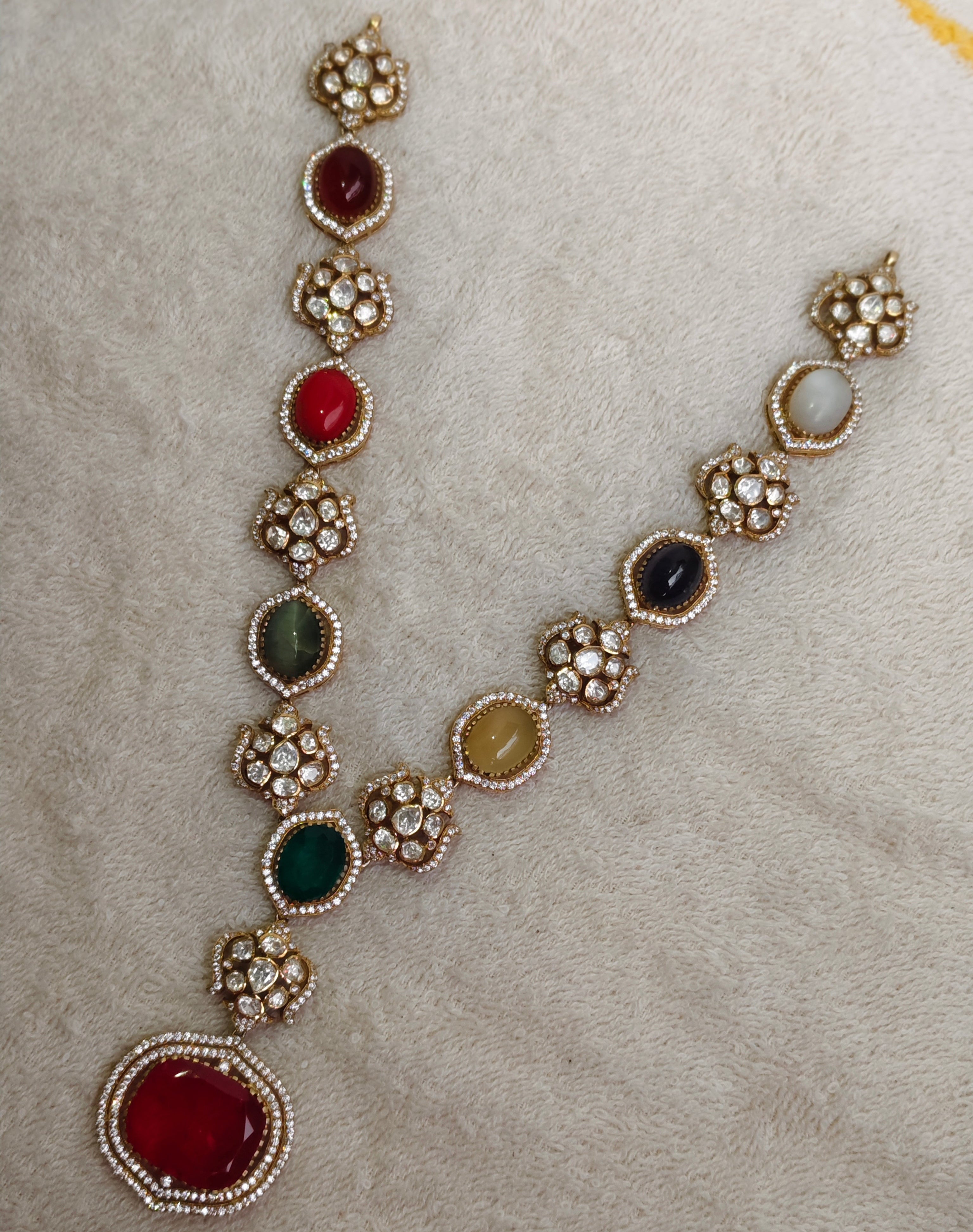 Rang-e-Navratna Necklace Set