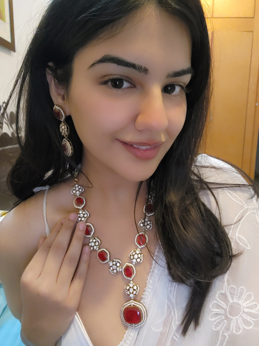 Rang-e-Gulab – Ruby Elegance Necklace Set