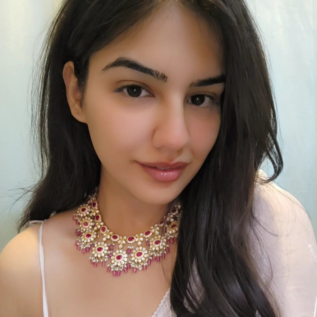 Pink Aura – Timeless Moissanite Bridal Choker