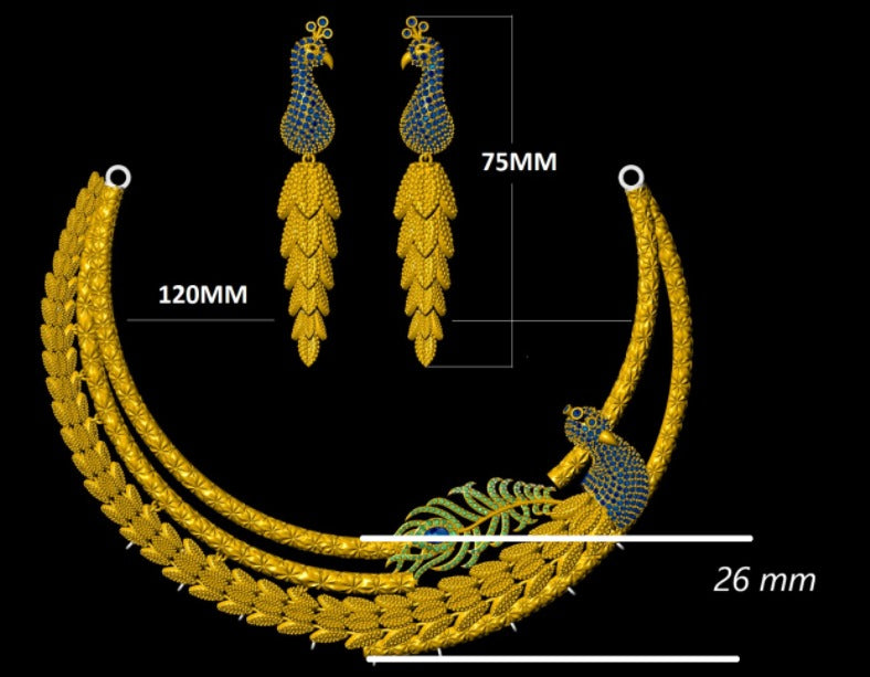 ✨ Swarna Mayura Necklace Set ✨