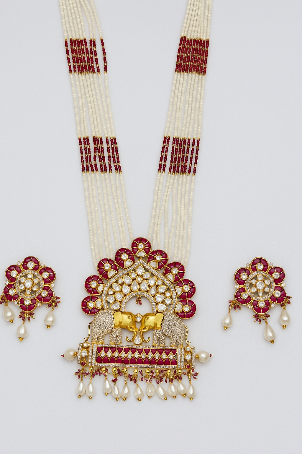 Gajraj Shringar – Temple Pearl Heritage long set