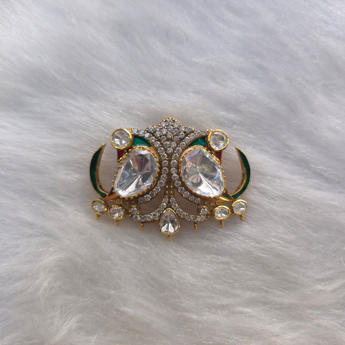 Mayur Meena Glow peacock design silver pendant set 🦚💎