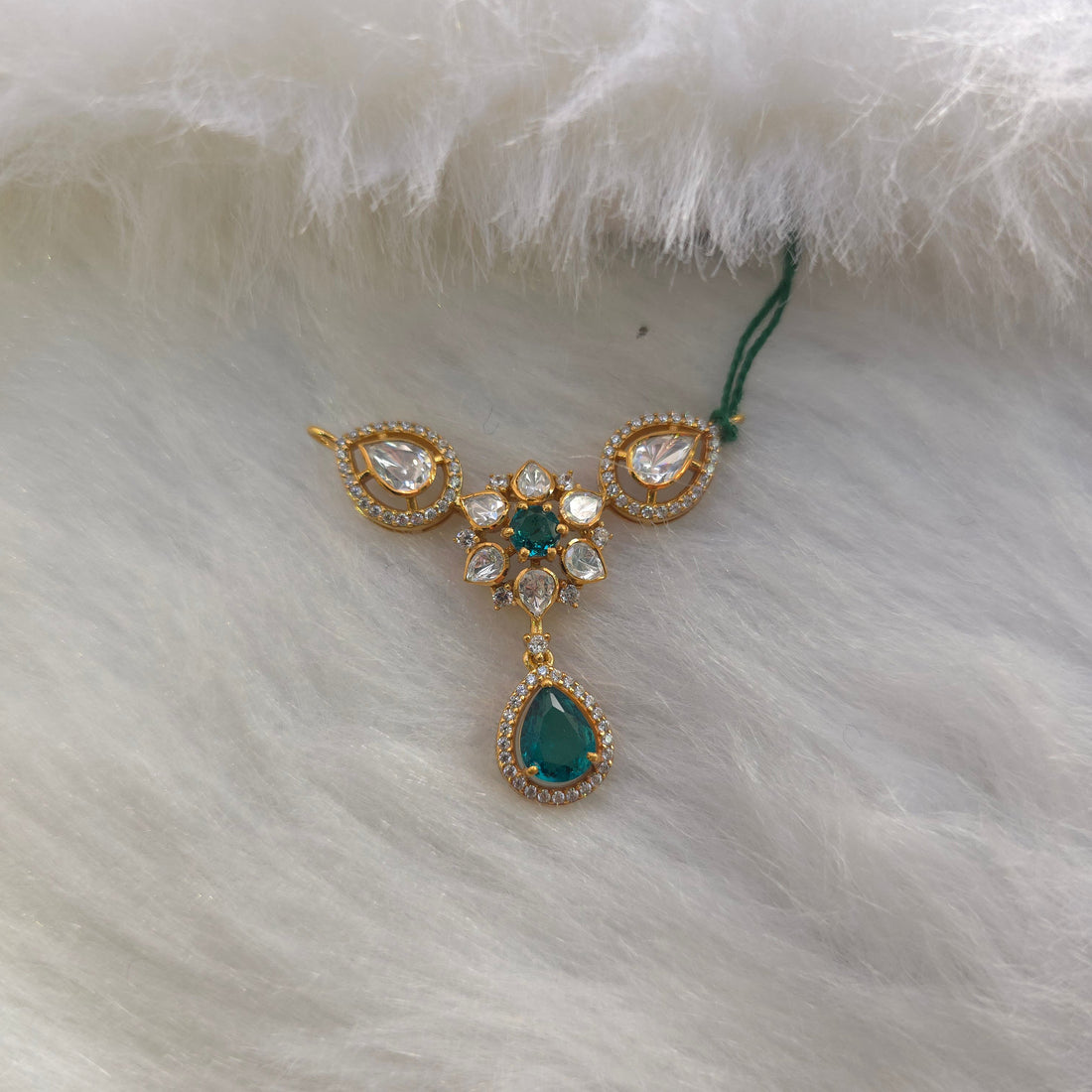 Rani Gulab Ruby Silver Pendant